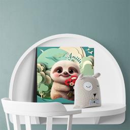 تابلو شاسی لاژید مدل اسم آمیتیس طرح تنبل کارتونی کد sloth