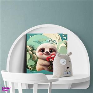 تابلو شاسی لاژید مدل اسم هلیا طرح تنبل کارتونی کد sloth