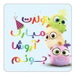 مگنت کاکتی طرح تولد آروشا مدل پرندگان خشمگین Angry Birds کد mg55591