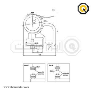 ضخامت سنج ساعتی 1 سانت Accud ( آکاد ) مدل 11-010-443 