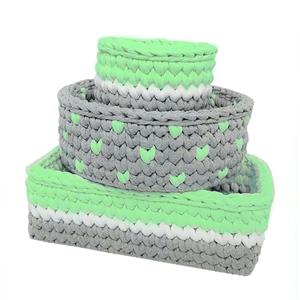 سبد قلاب بافی تریکو کد 5544 مجموعه 3 عددی