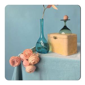 مگنت طرح گل و گلدان شیشه ای کد wmg2513