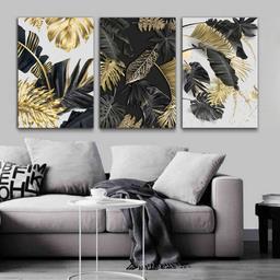 تابلو شاسی بکلیت طرح دکوراتیو طبیعت و گل مدل SH-803 مجموعه 3 عددی