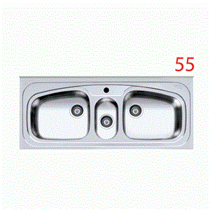 سینک ظرفشویی اخوان مدل 55 روکار(سایز50*120) Akhavan model 55 Sink