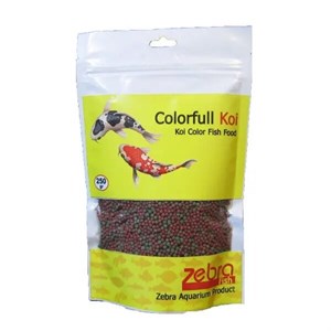 غذای ماهی زبرا مدل coloefull Koi وزن 250 گرم