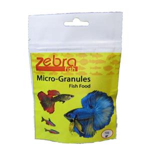 غذای ماهی زبرا مدل micro-Granules وزن 100 گرم