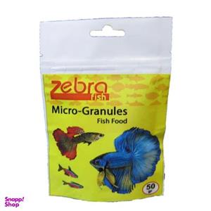 غذای ماهی زبرا مدل micro-Granules وزن 50 گرم