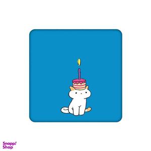 زیرلیوانی طرح گربه تولدت مبارک کد 0598824