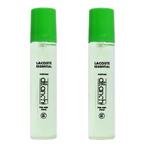 عطر جیبی مردانه دیلانچی مدل Lacoste Essential حجم 30 میلی لیتر بسته دو عددی 