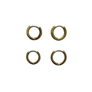 گوشواره زنانه آی ام مدل حلقه ای مجموعه دو عددی