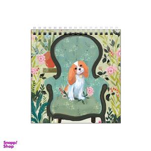 دفتر طراحی طرح سگ خوشحال و مبل در بین گلها کد 9179711