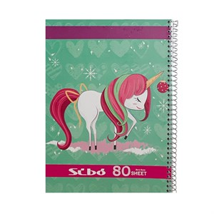 دفتر مشق 80 برگ سیبو مدل پونی کد s2-46