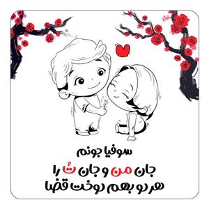 مگنت کاکتی طرح اسم سوفیا مدل عاشقانه کد mg72565