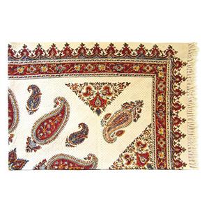 قلمکاری  رومیزی قلمکار سنتی طرح گل و بوته مدل چهار نفره کد 100150-2 -