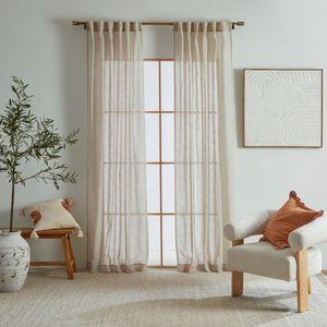 پرده تیکو دکو مدل حریر کلاسیک شش چین سایز 225x280 سانتیمتر