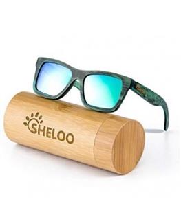 عینک آفتابی زنانه و مردانه شلو چوب بامبو Sheloo Bamboo Wood Sunglasses For Men and Women 