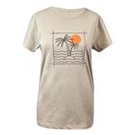 تی شرت آستین کوتاه زنانه مدل ساحل کد 1680 رنگ کرم
