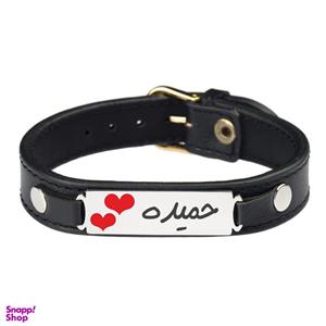 دستبند زنانه گیلواره زراوشان مدل چرم طبیعی اسم حمیده کد CLK 305