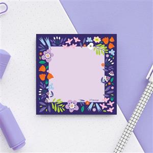 کاغذ یادداشت طوطی دیزاین مدل نوت پد طرح گلی گلی کد NP-21