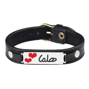 دستبند زنانه گیلواره زراوشان مدل چرم طبیعی اسم هلما کد CLK 265