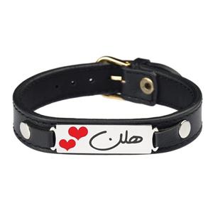 دستبند زنانه گیلواره زراوشان مدل چرم طبیعی اسم هلن کد CLK 266