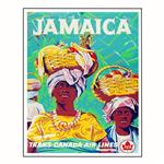 پوستر مدل سفر چاپ رترو از جامائیکا