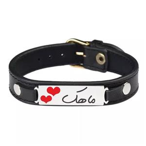 دستبند زنانه گیلواره زراوشان مدل چرم طبیعی اسم ماهک کد CLK 236
