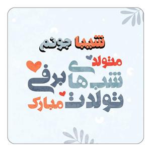 مگنت کاکتی طرح اسم شیبا مدل تولد زمستان کد mn16798 