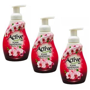 فوم دستشویی اکتیو مدل ارکیده وزن 500 گرم بسته 3 عددی