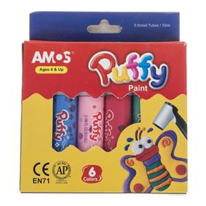 آبرنگ برجسته 6 رنگ آموس مدل PUP5P6-N Amos Watercolor Color 