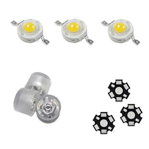 ال ای دی پاور 1 وات کد M01 به همراه هیت سینک و لنز 60 درجه بسته 3 عددی