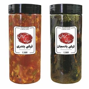 ترشی بادمجان و ترشی بندری مجذوبی - 1500 گرم