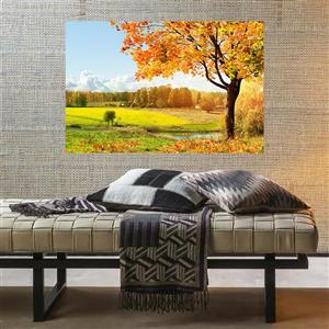 تابلو شاسی طرح مخمل طبیعت مدل پاییز و چمن زار کد AR31090
