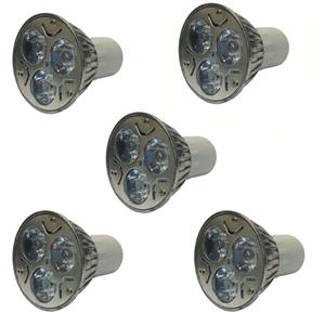 لامپ ال ای دی 3 وات گلدن نور مدل هالوژن پایه GU5.3 مجموعه 5 عددی