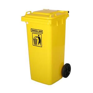 سطل زباله اداری سبلان کد 201 ظرفیت 240 لیتر چرخدار و بدون پدال 