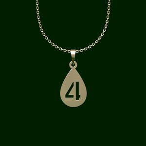 گردنبند طلا 18 عیار زنانه مدوپد مدل عدد 4 کد QQ2-1-1264