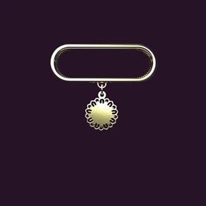 آویز ساعت طلا 18 عیار زنانه مدوپد مدل گل کد SC1-1156