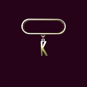 آویز ساعت طلا 18 عیار زنانه مدوپد مدل حرف K کد SL1-1443