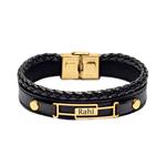دستبند طلا 18 عیار مردانه لیردا مدل اسم راهی