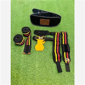 کمربند بدنسازی مدل حرفه ای چرم طبیعی گلدن پاور M