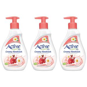 مایع دستشویی کرمی اکتیو مدل pink حجم 350 میلی لیتر بسته 3 عددی