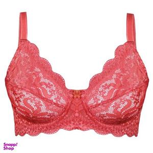 سوتین زنانه پانیذ مدل فنردار گیپوری کد 66337-new رنگ گلبهی