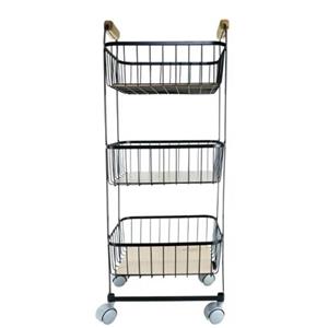 سبد سیب زمینی و پیاز مدل تسمه ای چرخ دار