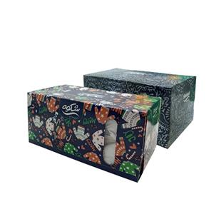 دستمال کاغذی 100 برگ شکوه مدل گلدار بسته 2 عددی