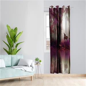 پرده طرح آهو مدل مخمل پانچی کد 2388 z سایز 140x200 سانتی متر