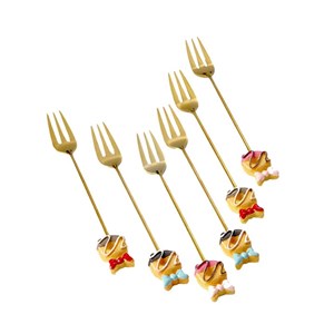 چنگال مدل دونات پاپیونی بسته 6 عددی