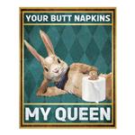 پوستر مدل دستمال معطر ملکه من - طرح خرگوش