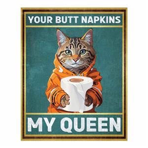 پوستر مدل دستمال معطر ملکه من طرح گربه 