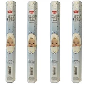 عود هم مدل پودر بچه کد Baby Powder04 مجموعه 4 عددی