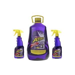 شیشه پاک کن اتک مدل M-4L حجم 4000 میلی لیتر به همراه اسپری شیشه پاک کن اتک مدل S حجم 750 میلی لیتر بسته 3 عددی